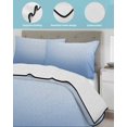 thumbnail image 4 of Quilts Full Size, Light Blue Ombre Soft Comforter Bedding Set for Bed, Modern Rustic Aqua Gradient Lightweight Quilted Bedspread with Pillow Cover(2 Pieces) for All Season, 78x90 Inch, 4 of 6
