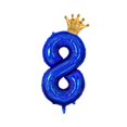 thumbnail image 1 of Globo número 8 azul de 40" con corona hengximaoyi, 1 of 4
