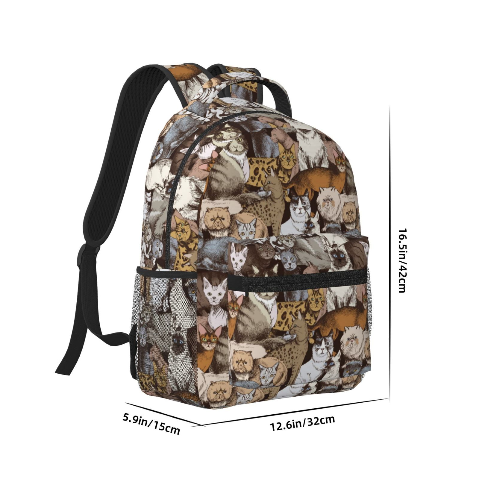 Xecao Cut Cats Travel Backpack: A spacious, stylish computer backpack ideal for men and women, perfect for college, school, or daily travels