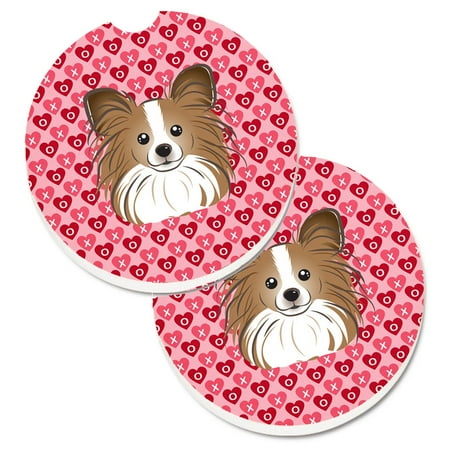 

Carolines Treasures BB5318CARC Papillon Set of 2 Cup Holder Car Coasters Large multicolor