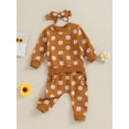 thumbnail image 3 of Bagilaanoe 3PCS Toddler Baby Girl Boy Pants Set Daisy Print Long Sleeve Sweatshirt Tops + Sweatpants 6M 9M 12M 18M 24M 3T Kids Casual Sweatsuits, 3 of 9
