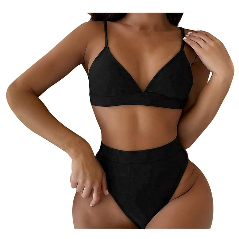 Toyfunny Women Bandeau Bandage Bikini Set Push-Up Brazilian Swimwear  Beachwear Swimsuit 