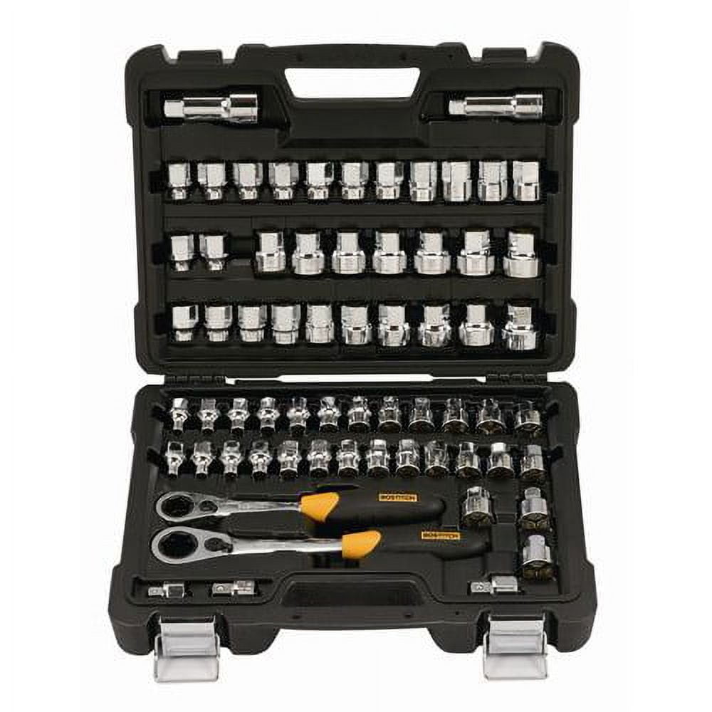 BOSTITCH BTMT72287, 65-Piece Pass Thru Socket Wrench & Set, 65 Piece