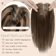thumbnail image 3 of Benehair 100% Remy Human Hair Topper Clip In Top Lace Base Hairpiece For Thin Hair Toupee 8cm*10cm Small Topper Hairpiece Wiglet For Women US 10 inch, 3 of 12