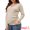 Apricot, variant on Women's Nursing Maternity Long Sleeve Soft Stretchy Wrap Tops 2XL Apricot