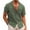 Green, variant on Meichang Mens Lapel Shirts Trendy Solid Cotton Linen Shirts Short Sleeve Button Down Hawaiian Shirt Summer Beach T Shirts Muscle Shirts for Men 2024