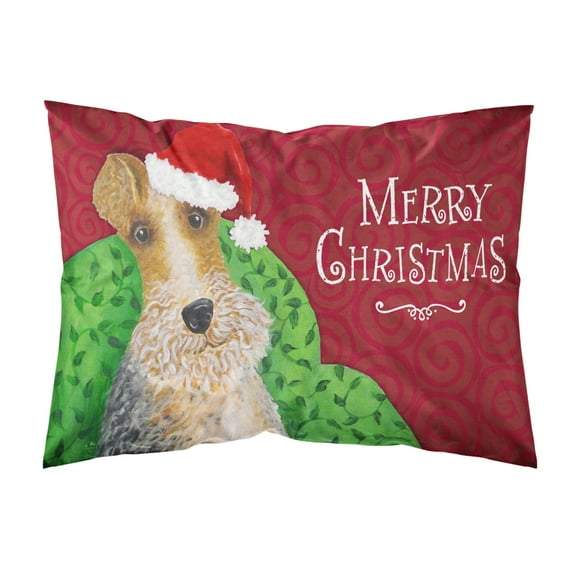 Wire Fox Terrier Christmas Fabric Standard Pillowcase
