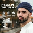 thumbnail image 4 of Merino Wool Short Fisherman Beanies for Men Women, Knit Cuff Trawler Beanie Cap, Winter Warm Daily Hat, 4 of 7
