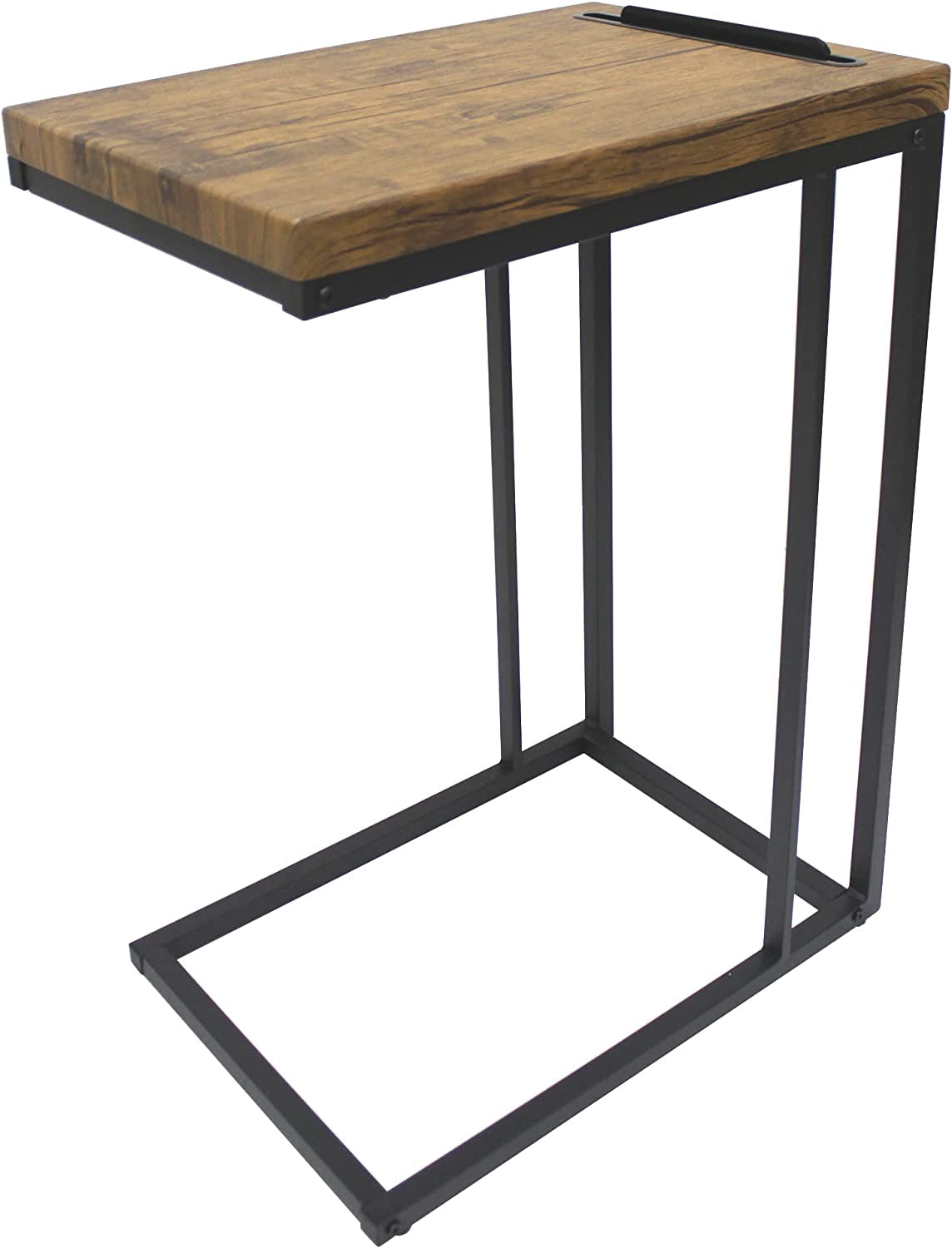 eHemco Slide Under Sofa C Table End Table Side Table with Coffee Top