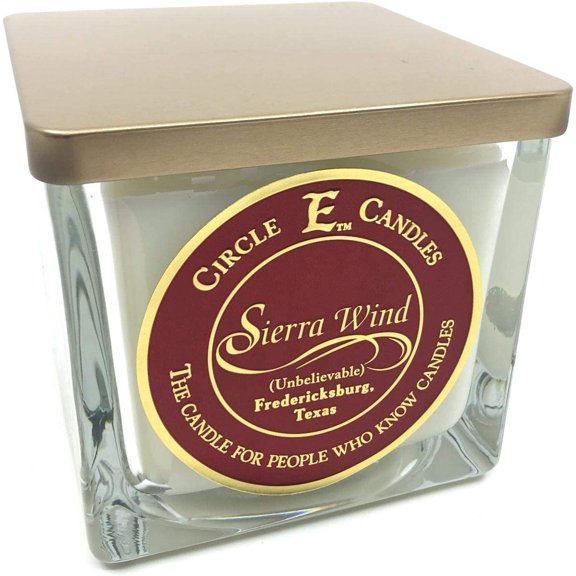 Circle E Candles, Sierra Wind Scent, Medium Size Jar Candle, 22oz, 2 Wicks
