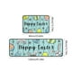 thumbnail image 3 of Pack de 2 Tapetes de Pascua | Alfombras de Poliéster de Cachemira Sintética con Conejos de Dibujos Animados | Reverso de Goma Reciclada Antideslizante | Felpudos de Perfil Bajo En Azul Verdoso para P, 3 of 6