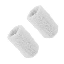 Unique Bargains Pair Sweat Absorbing Wrist Sweatbands Athletic Cotton Terry Cloth White 8x10cm