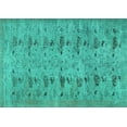 thumbnail image 1 of Ahgly Company Machine Washable Indoor Rectangle Abstract Turquoise Blue Contemporary Area Rugs, 5' x 8', 1 of 4