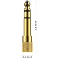 thumbnail image 3 of 3 Packs Stereo Audio Adapter Converter, 6.35mm (1/4 inch) Male to 3.5mm (1/8 inch) Female Headphone Gold Plated Pure Copper Jack Plug for Guitar Headphones Amp, 3 of 5