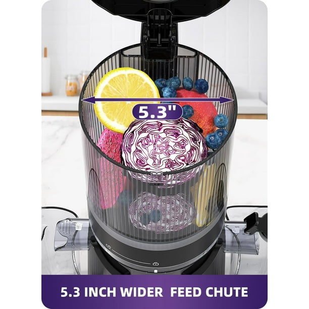 ACOQOOS Juicer Machines, Cold Press Juicer Whole Fruit and