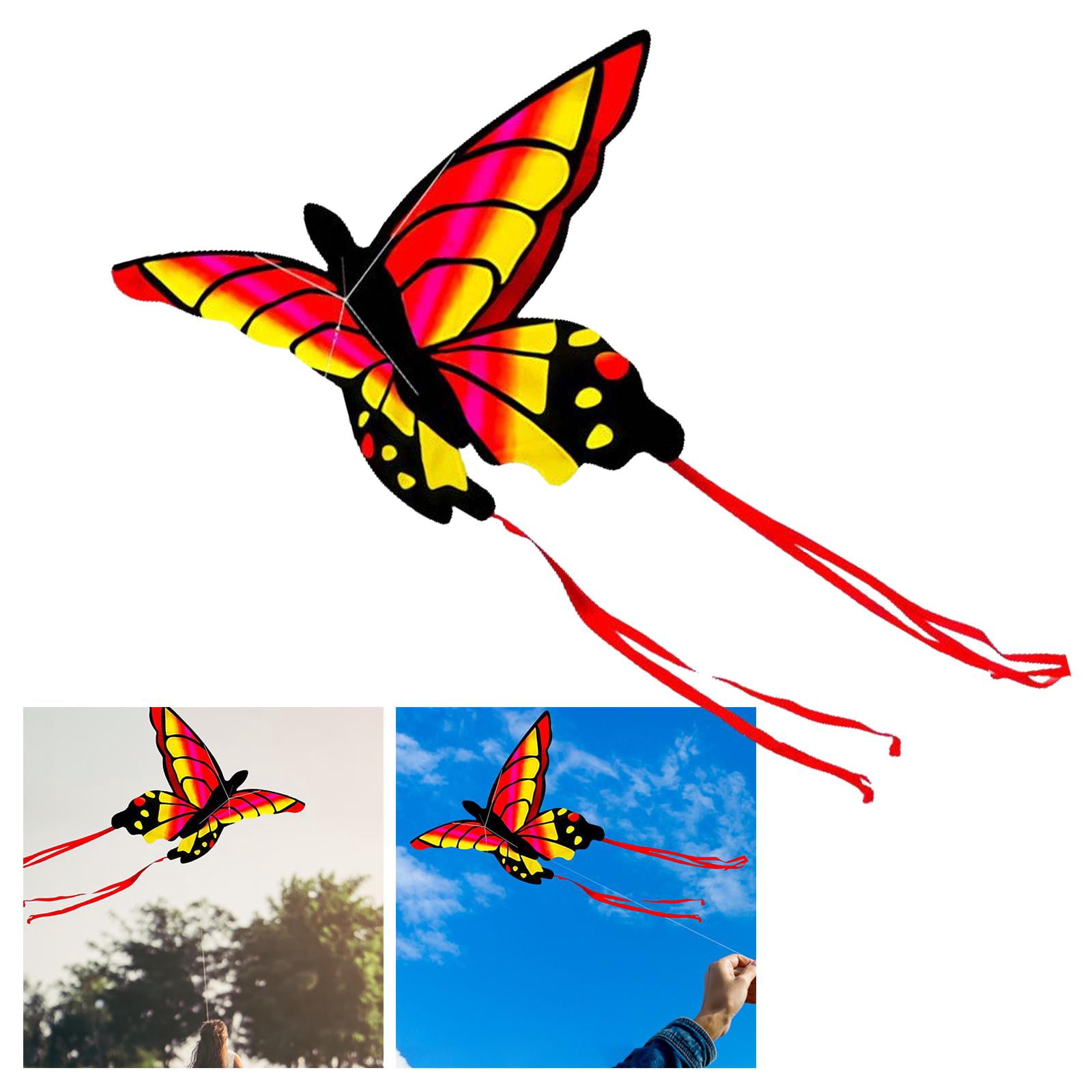 LeeQinersw Butterfly Kite Outdoor Sports Flying Toys Colorful Easy for Kids Gift styleC