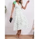 thumbnail image 2 of Vestido largo Wenrine de verano con estampado floral y cuello en V, sin mangas, verde, 2 of 6