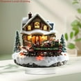 thumbnail image 5 of BNNG Christmas Village Gingerbread House Decorations - 2D Acrylic Table Decor, Collectible Ornaments, Festive Winter House Art for Holiday Season Decoration, 5 of 7