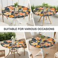 thumbnail image 7 of Pioneer Flower Floral Print Pattern Round Fitted Tablecloth with Elastic Edge,Dining Table Cover Waterproof,Outdoor Round Tablecloth for Camping,Dining,Indoor and Outdoor, 7 of 7