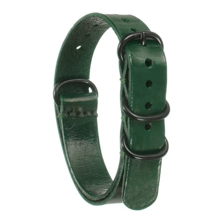 Uxcell Genuine Leather Watch Band 14mm Quick Release Watch Strap with Black Metal Buckle for Men Women, Green