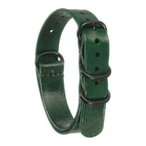 Uxcell Genuine Leather Watch Band 14mm Quick Release Watch Strap with Black Metal Buckle for Men Women, Green
