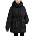 thumbnail image 2 of Winter Warm Coats for Womens Fashion Plus Size Zipper Up Long Sleeve Winter Thickened Coat, 2 of 8