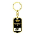thumbnail image 4 of Polydactyl Cat Dad King Keychain Stainless Steel or 18k Gold, 4 of 10