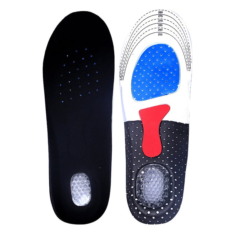 Unisex Latex Insert Insoles Absorbing Sweat Shock Absorption Shoe Pads Sport 