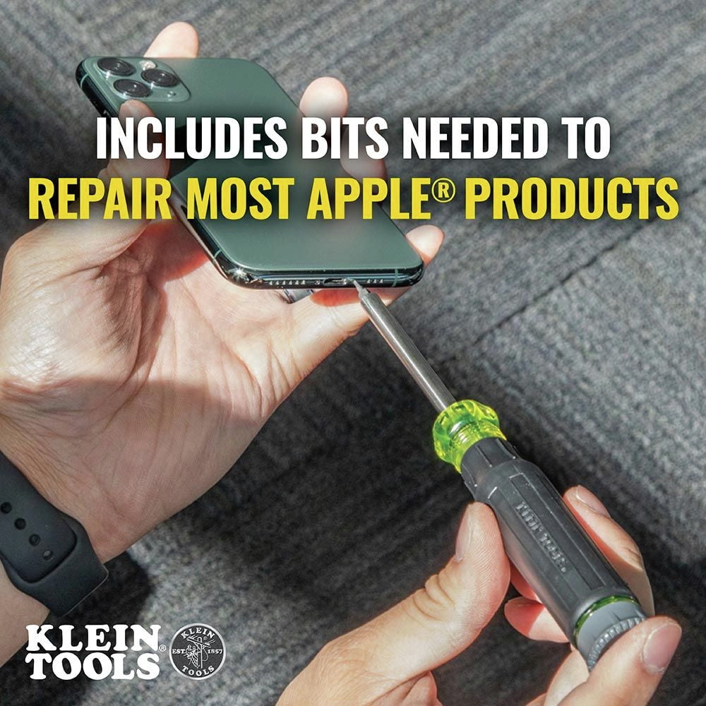 Klein Tools 32328 27-in-1 Multi-Bit Precision Screwdriver Set with Apple Bits