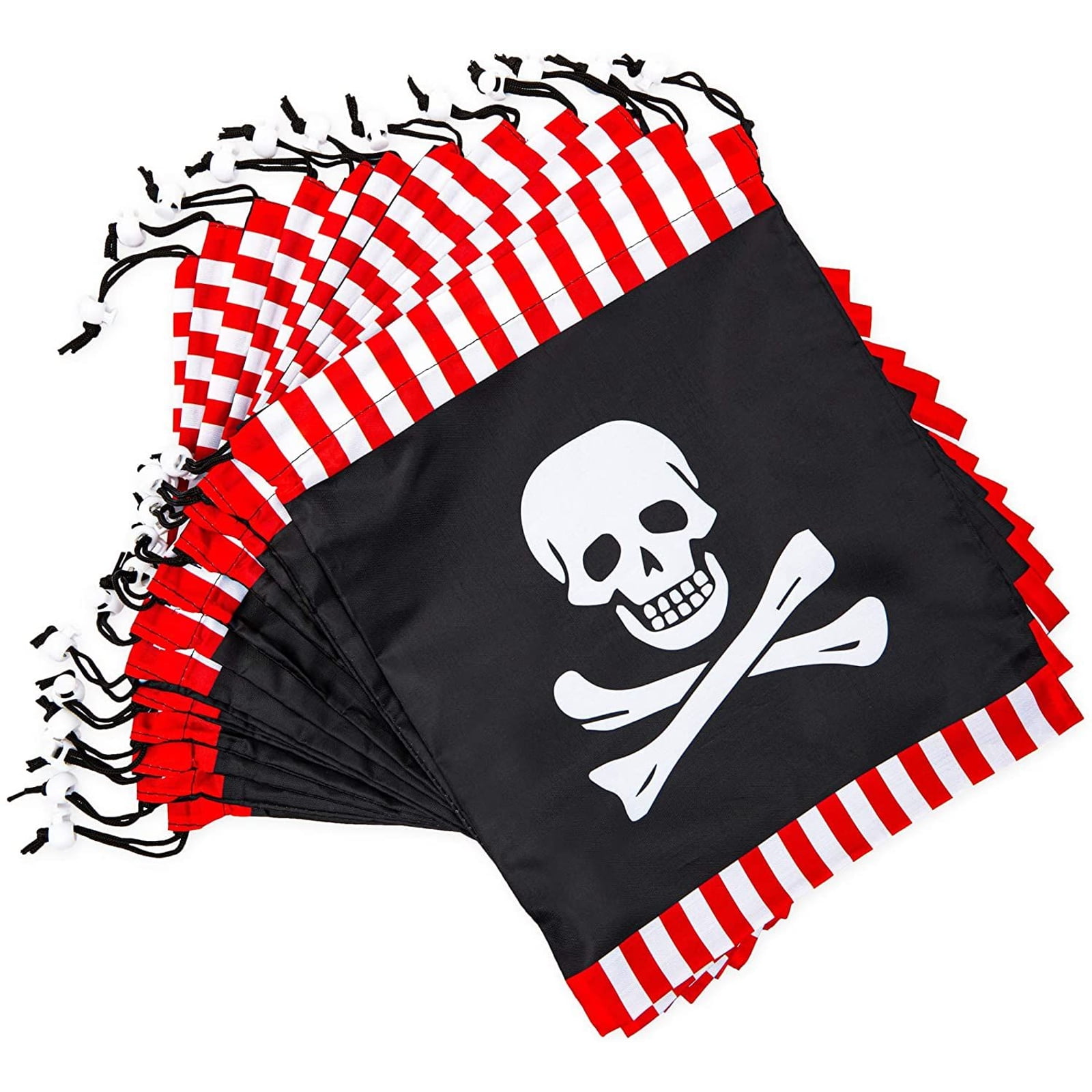 12 Pirate Ship Flag Parrot Paddle Balls Birthday Party Goody Loot Bag Favor Game 
