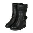 thumbnail image 5 of Nature Breeze BH17 Women Leatherette Padded Shaft Hidden Wedge Mid Calf Riding Boot, 5 of 6