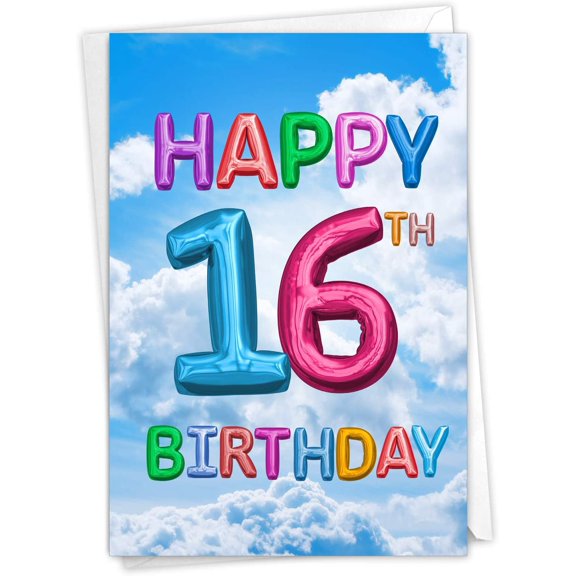 NobleWorks Funny Milestone 16th Birthday Greeting Card