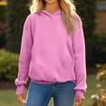 thumbnail image 6 of Mohiass Womens Fleece Hoodies Fall Oversized Hooded Sweatshirts Casual Comfy Tops Fashion 2025 Cute Clothes with Pockets Pink S, 6 of 6