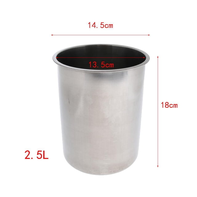 de 3 cubetas de premium, cubitera de material acero inoxidable cubitera - 2.5 L - plata Cola Cubo de hielo de acero inoxidable