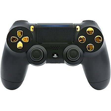 Black/Gold Custom PS4 PRO Rapid Fire Custom Modded Controller 40 Mods for All Major Shooter Games, Auto Aim, Quick Scope Sniper Breath & More