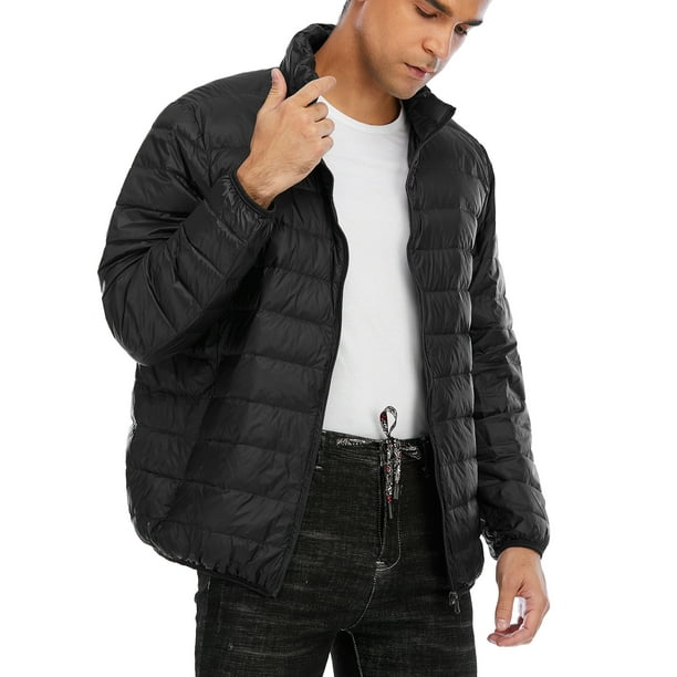 Focusy Mens Down Jacket Outwear Puffer Coats Zip Up Windbreaker Lightweight Winter Jackets Packable Warm Coat Stretch Com Mens Down Jacket Outwear Puffer, Lightweight Winter Coat Mens