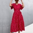 thumbnail image 3 of Vestido de verano con cuello en V para mujer,Vestido de verano con cuello en V para mujer Vestido de verano con cuello en V para mujer Valor excepcional, 3 of 6