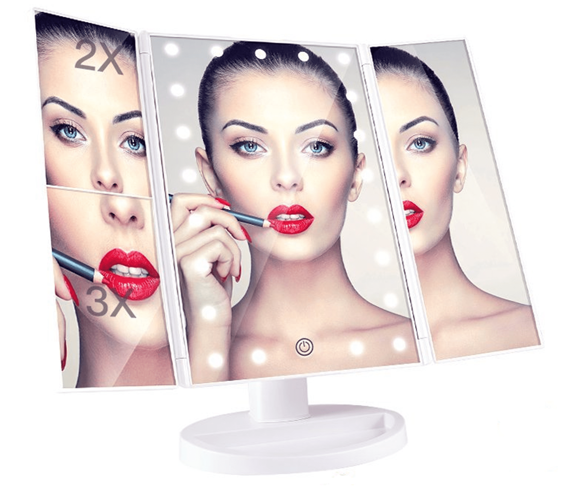 Perfect Beauty Supply TriFold Lighted Makeup Mirror