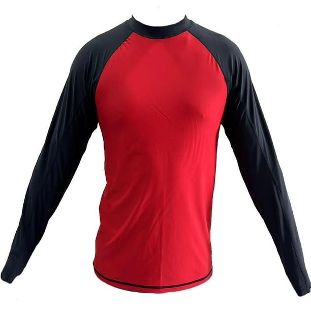 Playera para surf Op para hombre, manga larga, rojo, talla M
