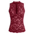 thumbnail image 5 of XIAONU Women's Floral Lace Halter Tank Tops Keyhole Slim Fit Top Stretch Party Blouses, 5 of 5