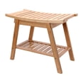 thumbnail image 3 of lionlar Corner Shower Stool with Shelf Bathroom Corner Seat for Indoor Inside Shower Rectangular, 3 of 9