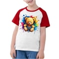 thumbnail image 4 of RXIRUCGD 2025 Vêtements d'Été pour Enfants Tout-Petits Garçons Filles Mode Mignon Col Rond Imprimé Manches Courtes Haut, 4 of 7