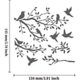 thumbnail image 2 of Spring Theme Stainless Steel Stencils 6x6inch Bird Tree Branch Metal Scrapbooking Drawing Stencils, 2 of 9