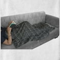 thumbnail image 5 of Muted Colors Soft Flannel Fleece Blanket, Abstract Geometric Repetition with Mosaic Little Triangles Pattern, Cozy Plush for Indoor and Outdoor Use, 50" x 70", Dimgray and Multicolor, by Ambesonne, 5 of 5