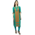 thumbnail image 1 of Phagun Kurta Kurti à Manches 3/4 en Rayonne pour Femmes, Tunique Décontractée d'Été, 1 of 1