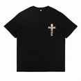 thumbnail image 2 of God Turns Broken Pieces Into Masterpieces Christian Print Tshirts Christian Motivational Graphic Tees Short Sleeve Casual Cotton Shirts Black,S, 2 of 8