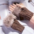 thumbnail image 5 of 1 Pair Fashionable Hands Protection Autumn Winter Girls Gloves, 5 of 5