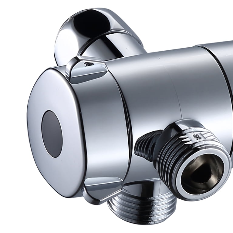 Mainstays 3-Way Shower Diverter, Chrome T Adapter photo 2