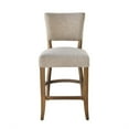 thumbnail image 2 of Ryna Counter Stool Chair- Light Gray Fabric- Oak Brown Solid Wood, 2 of 6
