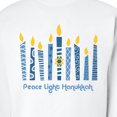 thumbnail image 3 of Inktastic Peace Light Hanukkah Adult Sweatshirt, 3 of 4